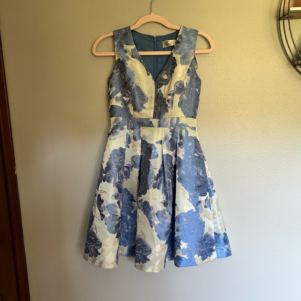 Blue floral dress